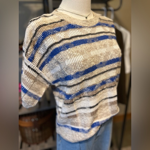 Alberoy 90’s Vintage Women’s Short Sleeve Sweater- Size Large - Picture 1 of 9